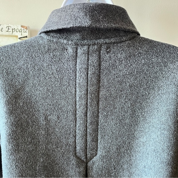 CARVEN Minimalist Gray Wool Cashmere Scandi Girl Coat Size 34 US S - Picture 11 of 15